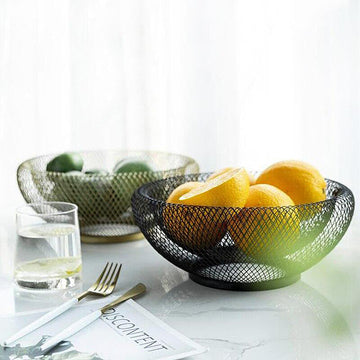 Fruit Bowl | Metal Mesh | Double-Walled Mesh Design | Kitchen Counter Organizer