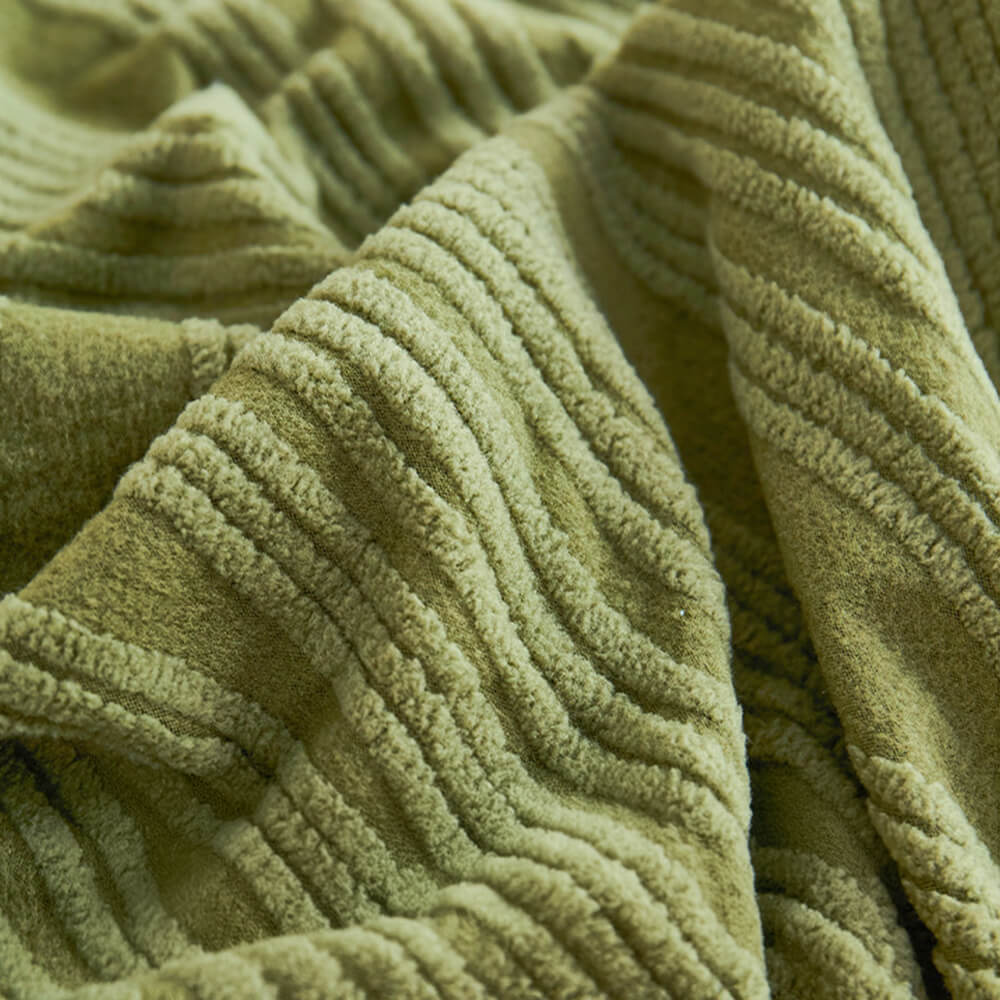 Couch Cover | Jacquard Fabric | Textured Ribbed Pattern | Pet-Friendly Living Room