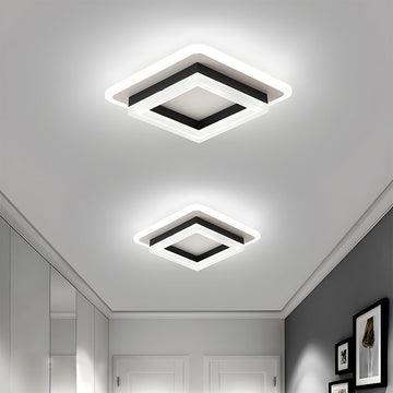 Modern Square LED Flush Mount Ceiling Light – Minimalist Hallway & Bedroom Fixture