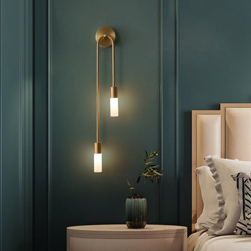 Contemporary Dual-Glow LED Wall Sconce with Sleek Twin-Scoop Design