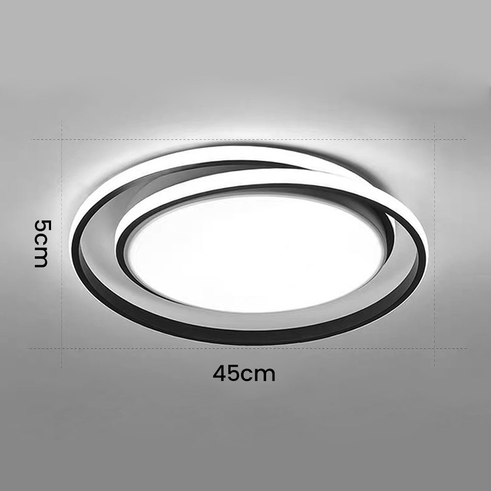 Ceiling Light | Brushed Gold Iron & Acrylic | Circular LED Design | Living Room