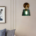 Wall Sconce | Brushed Brass & Textured Glass | Adjustable Arm | Living Room Accent