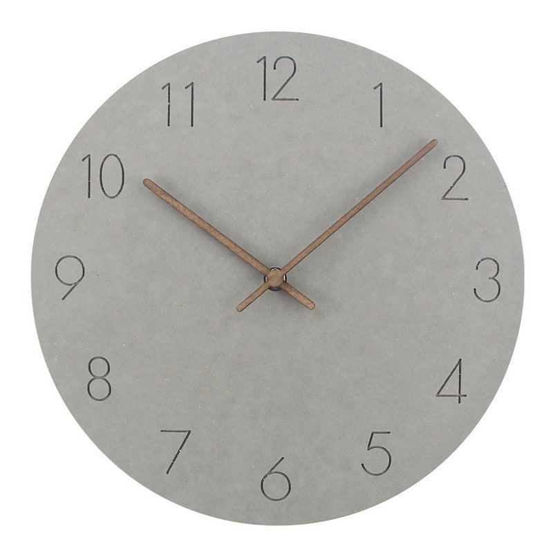 Wall Clock | Matte Finish & Wood | Silent Mechanism | Living Room Accent
