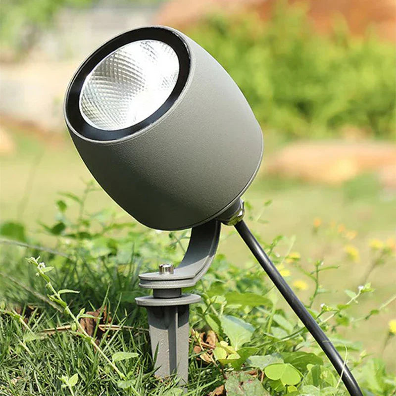 Garden Pathway Spotlight | Matte Black Metal & Clear Glass | Energy-Efficient LED | Outdoor Garden Use