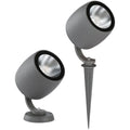 Garden Pathway Spotlight | Matte Black Metal & Clear Glass | Energy-Efficient LED | Outdoor Garden Use