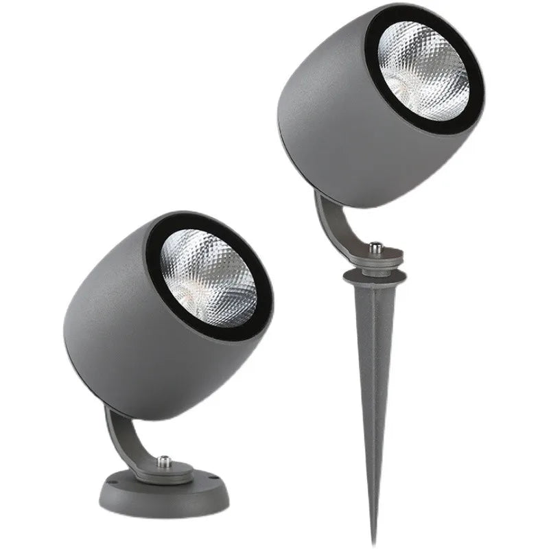 Garden Pathway Spotlight | Matte Black Metal & Clear Glass | Energy-Efficient LED | Outdoor Garden Use