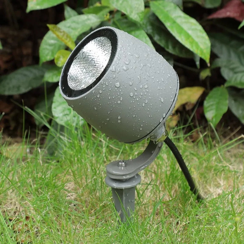 Garden Pathway Spotlight | Matte Black Metal & Clear Glass | Energy-Efficient LED | Outdoor Garden Use