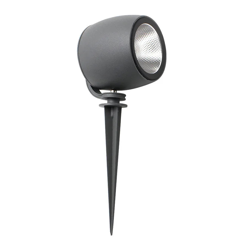Garden Pathway Spotlight | Matte Black Metal & Clear Glass | Energy-Efficient LED | Outdoor Garden Use