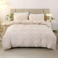 Geometric-Pattern Duvet Cover Set with Pillowcases, Machine Washable