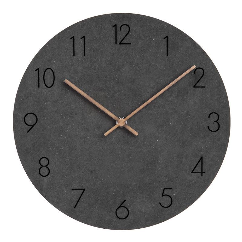 Wall Clock | Matte Finish & Wood | Silent Mechanism | Living Room Accent