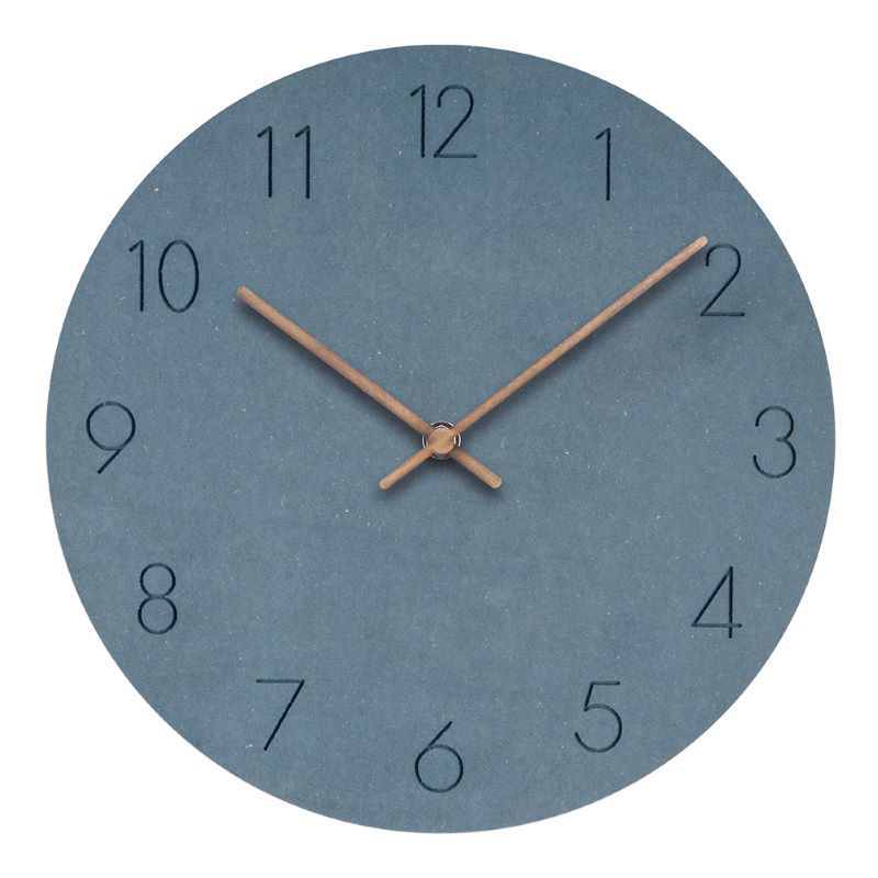 Wall Clock | Matte Finish & Wood | Silent Mechanism | Living Room Accent