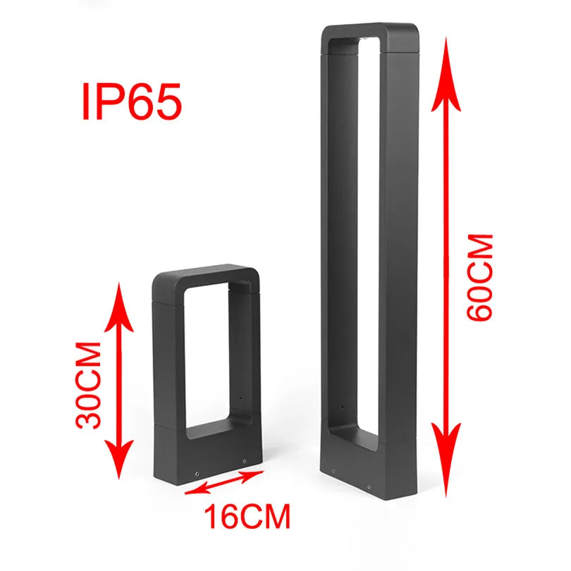 Modern Waterproof LED Garden Bollard Light – Sleek Outdoor Ground Pathway Lamp