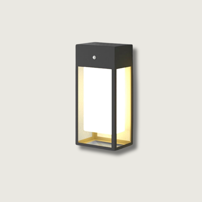 Outdoor Wall Lantern with Sensor – Modern Solar-Powered LED Garden Light IP65 Waterproof