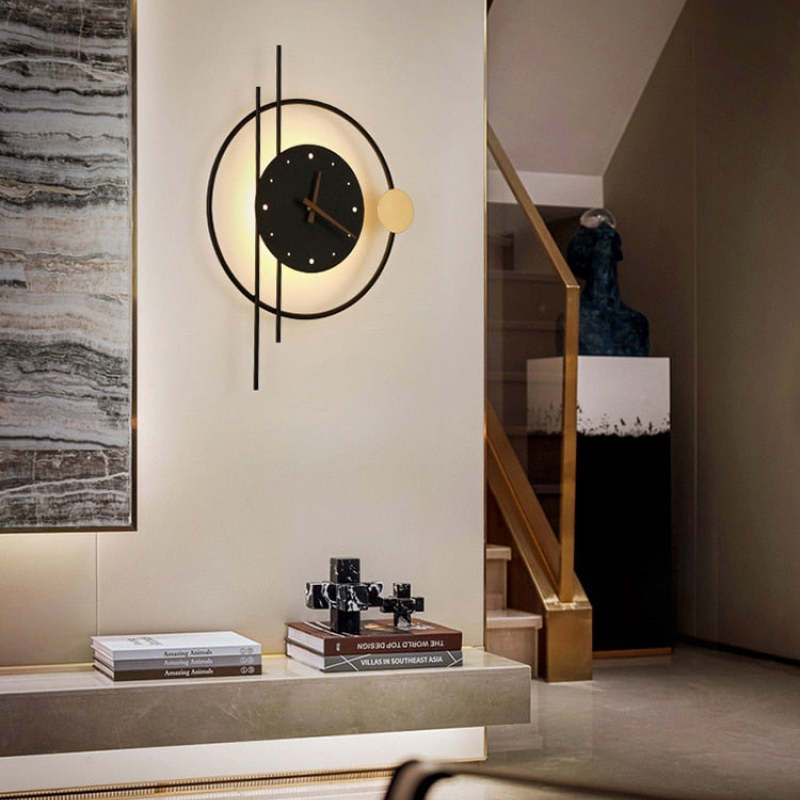 Modern LED Wall Clock with Ambient Lighting – Minimalist Metal Design for Home Decor