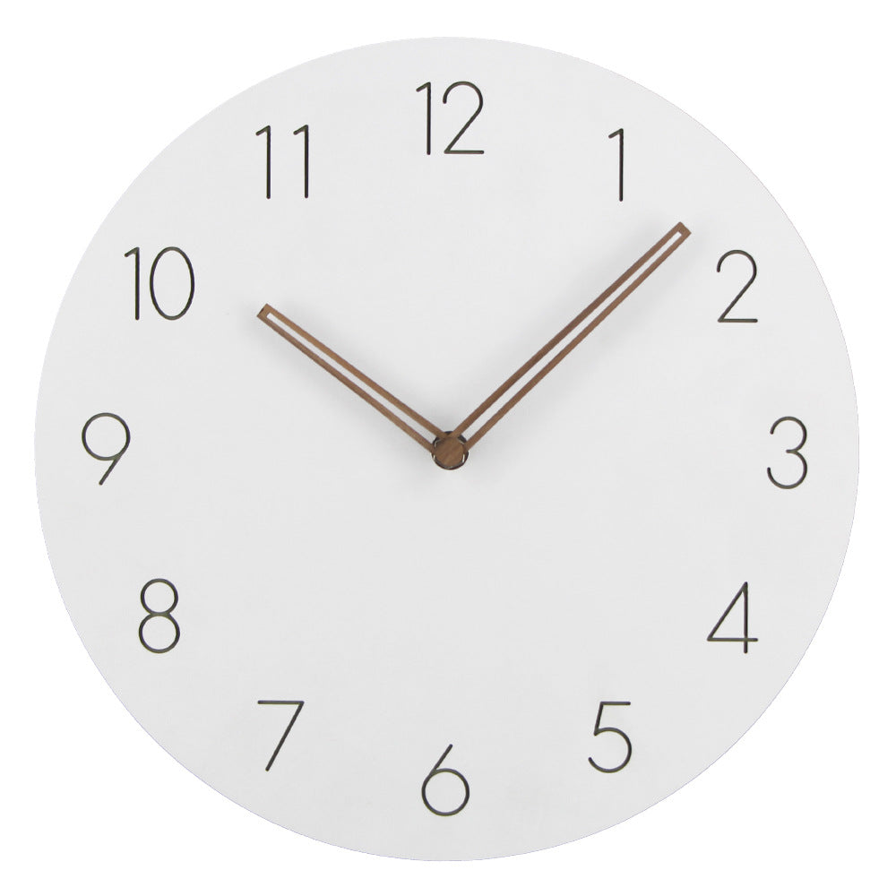 Wall Clock | Matte Finish & Wood | Silent Mechanism | Living Room Accent