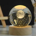 LED Crystal Ball | Clear Crystal & LED Light | Spherical Moon Design | Living Room Accent