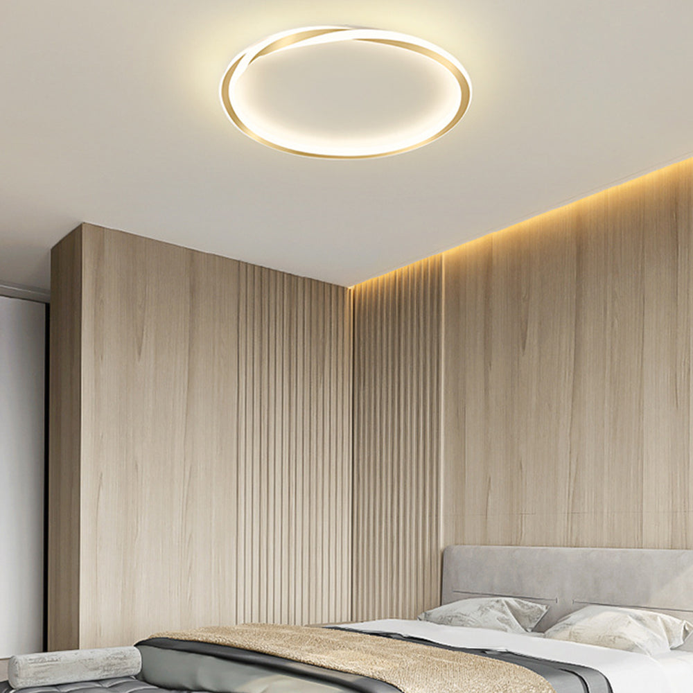Modern Minimalist Round LED Ceiling Light – Flush Mount - Iron & Acrylic