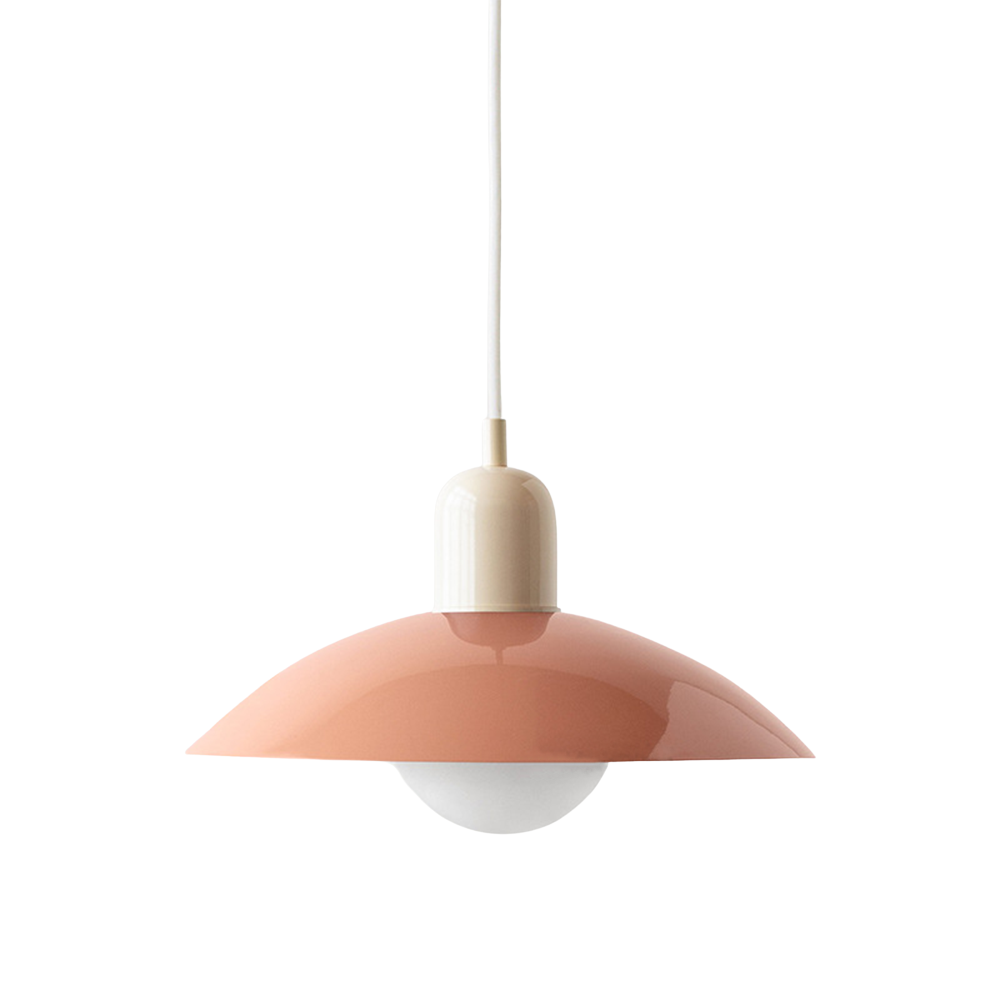Pendant Lamp | Metal | Wide Dome Shade & Matte Finish | Modern Living Room