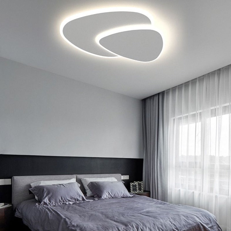 Ceiling Flush Mount | Metal & Acrylic | Asymmetrical LED | Contemporary Interior