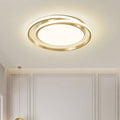 Ceiling Light | Brushed Gold Iron & Acrylic | Circular LED Design | Living Room