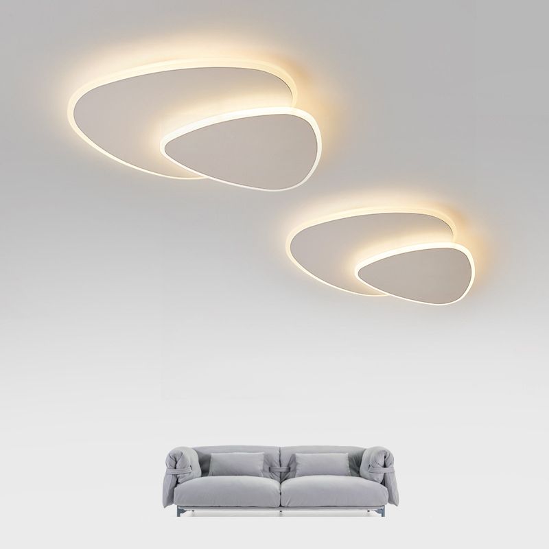 Ceiling Flush Mount | Metal & Acrylic | Asymmetrical LED | Contemporary Interior