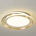 Ceiling Light | Brushed Gold Iron & Acrylic | Circular LED Design | Living Room
