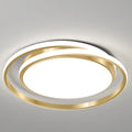 Ceiling Light | Brushed Gold Iron & Acrylic | Circular LED Design | Living Room
