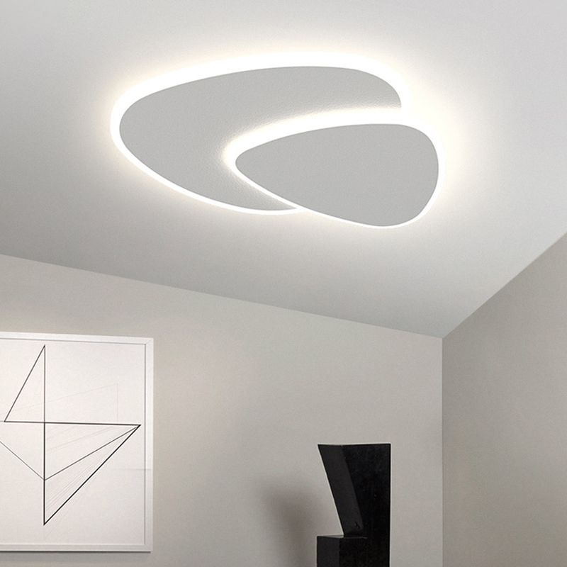 Ceiling Flush Mount | Metal & Acrylic | Asymmetrical LED | Contemporary Interior