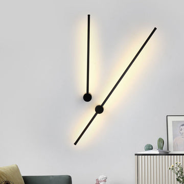 Modern LED Wall Light – Minimalist Aluminium Sconce with Twin Linear Rod Design