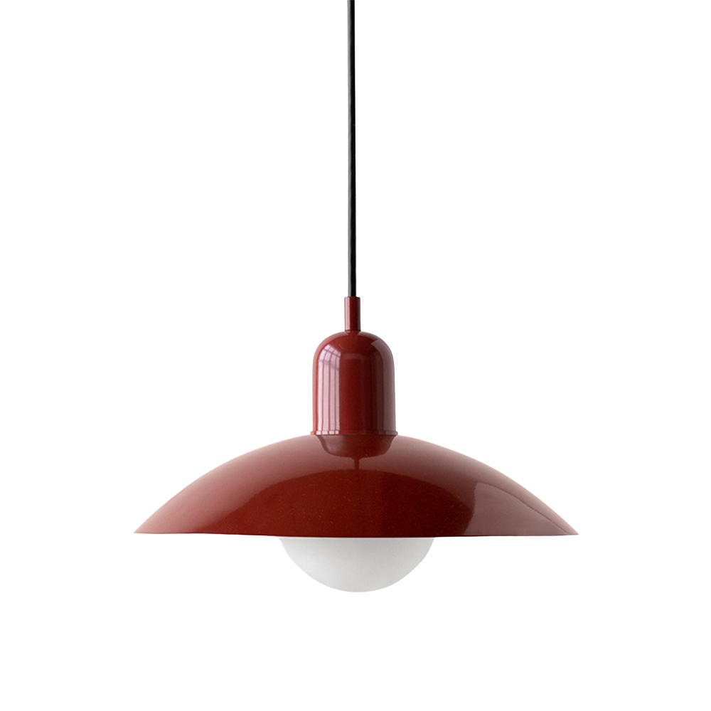 Pendant Lamp | Metal | Wide Dome Shade & Matte Finish | Modern Living Room