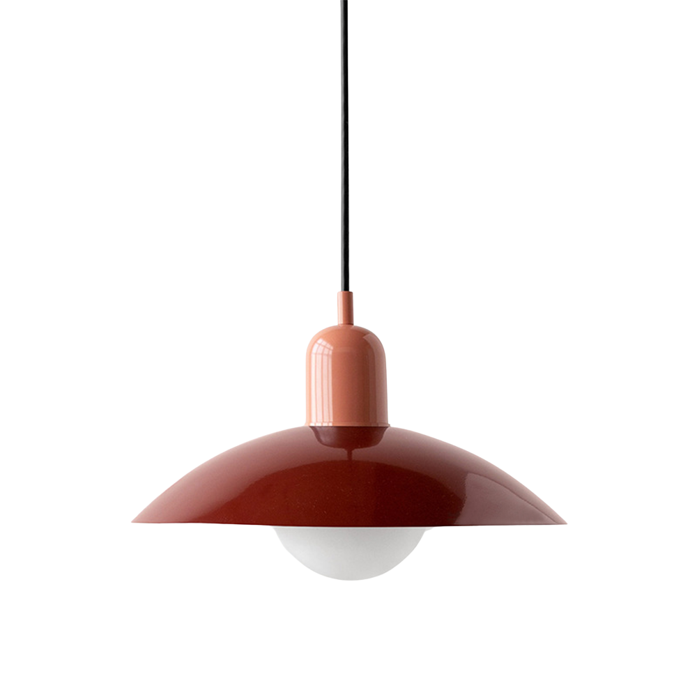 Pendant Lamp | Metal | Wide Dome Shade & Matte Finish | Modern Living Room