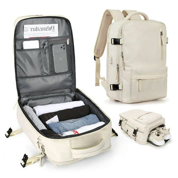 Women's Waterproof Travel Backpack with USB Charging & Anti-Theft Features