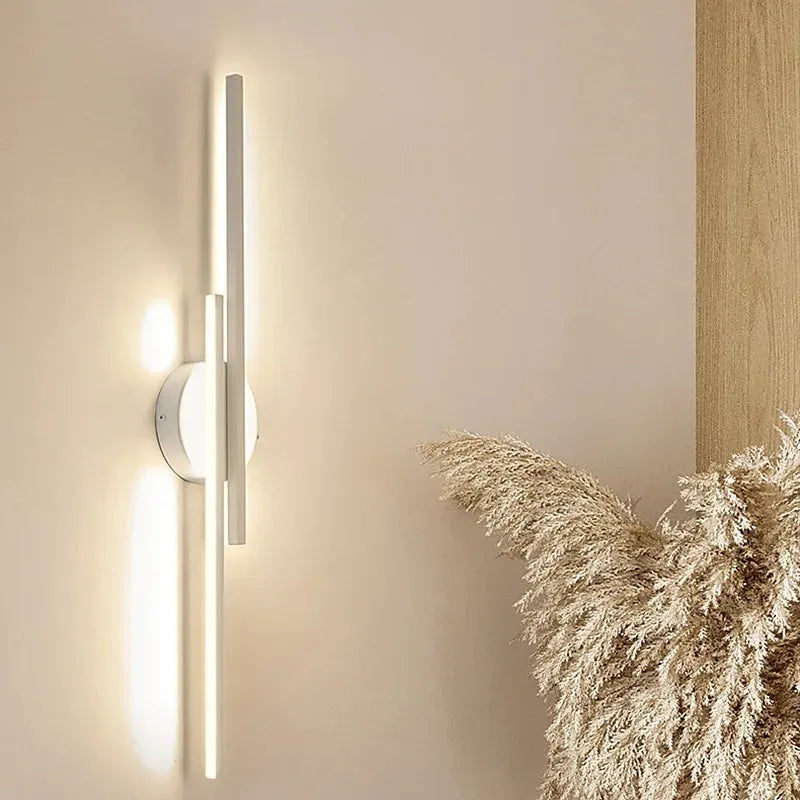 Modern Minimalist LED Wall Sconce - Sleek Dual Bar Design