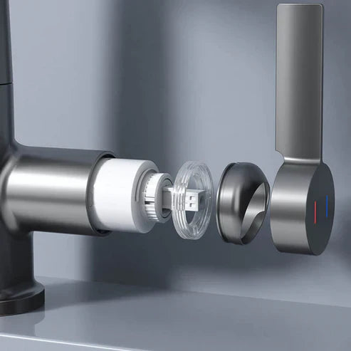 Kitchen Faucet | Matte Black Metal & LED Display | Touch Control & Pull-out Sprayer | Modern Kitchen