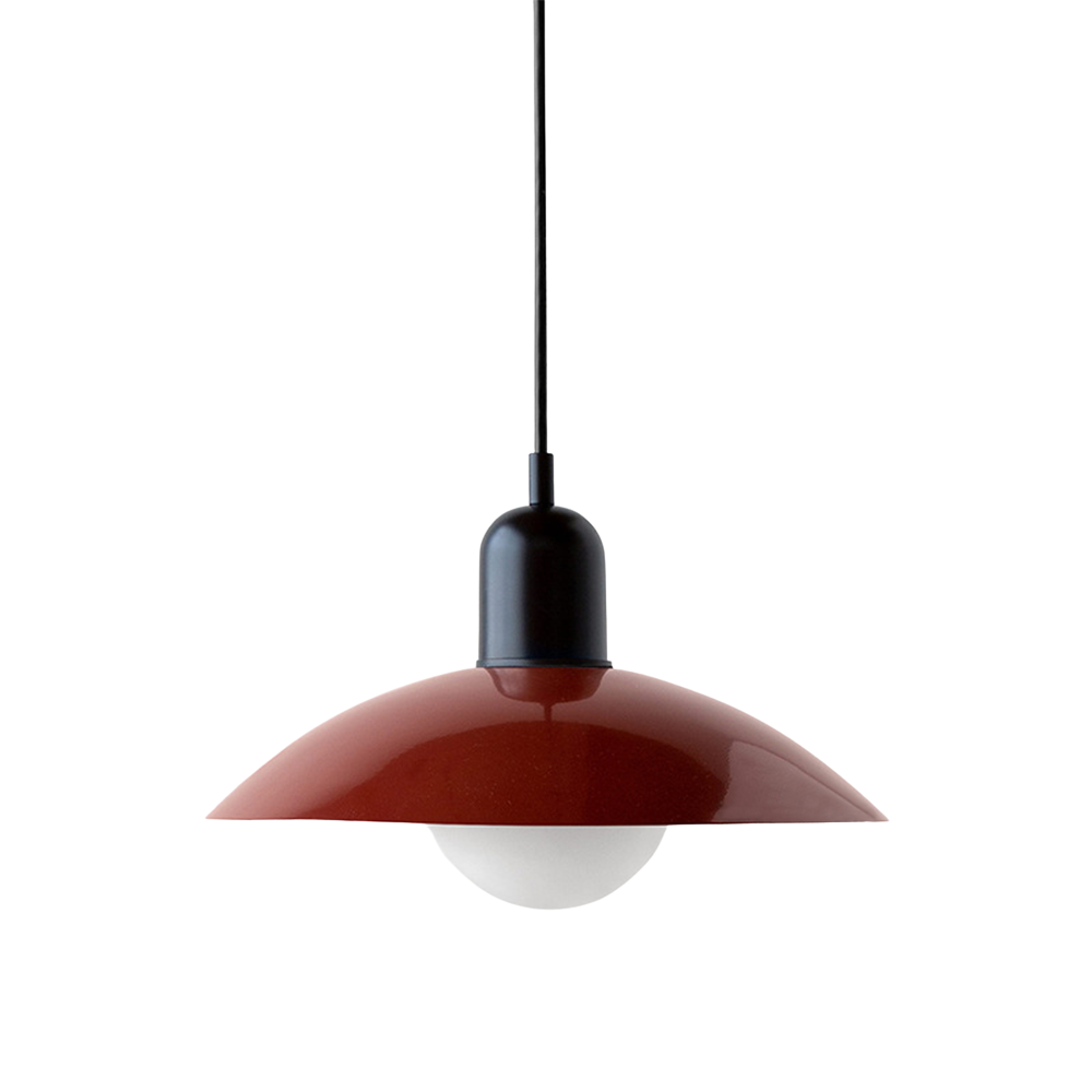 Pendant Lamp | Metal | Wide Dome Shade & Matte Finish | Modern Living Room