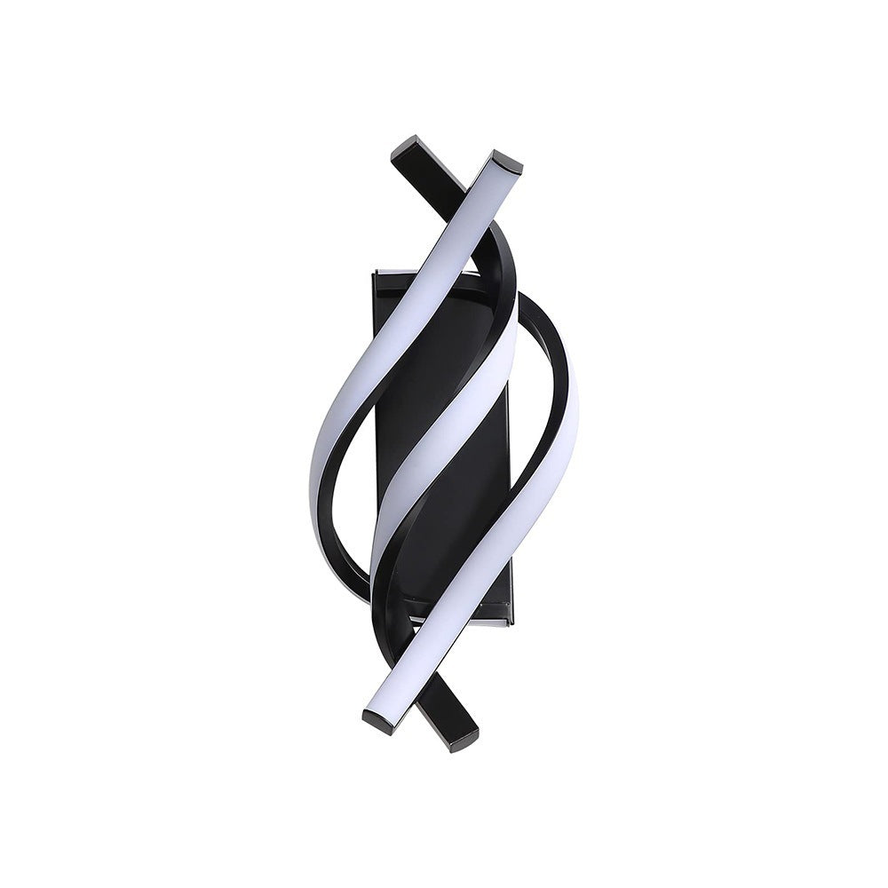 Wall Lamp | Aluminum & LED | Sculptural Twisted Design | Living Room Accent