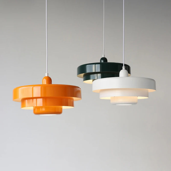 Mid-Century Modern Multi-Layered Pendant Light with Retro Charm