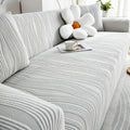 Couch Cover | Jacquard Fabric | Textured Ribbed Pattern | Pet-Friendly Living Room