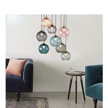Modern Glass Orb Pendant Light Cluster - Sleek Minimalist Design