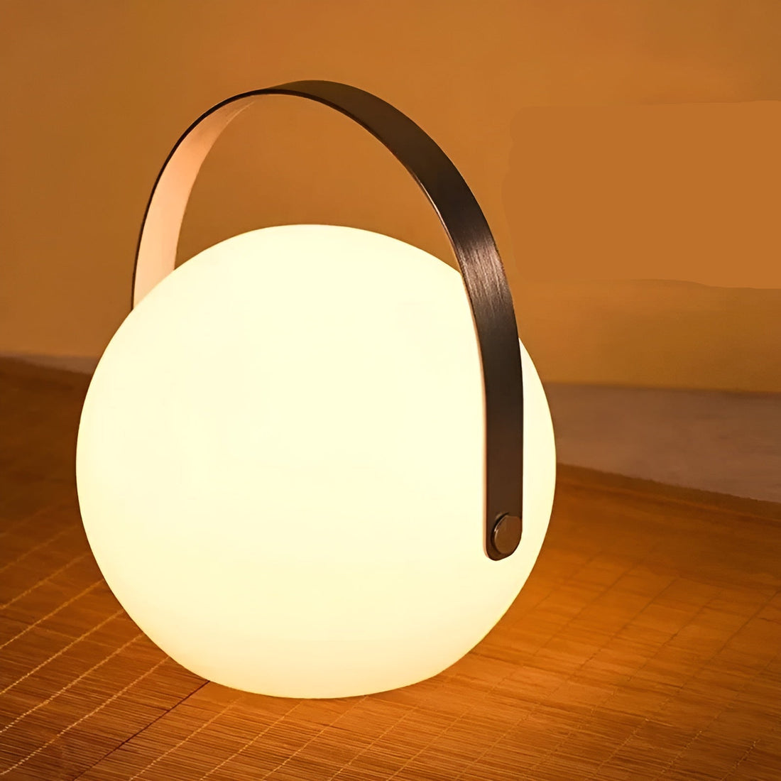 Table Lamp | Frosted Glass & Brushed Metal | Wireless Dimmable LED | Indoor Outdoor Ambient Lighting