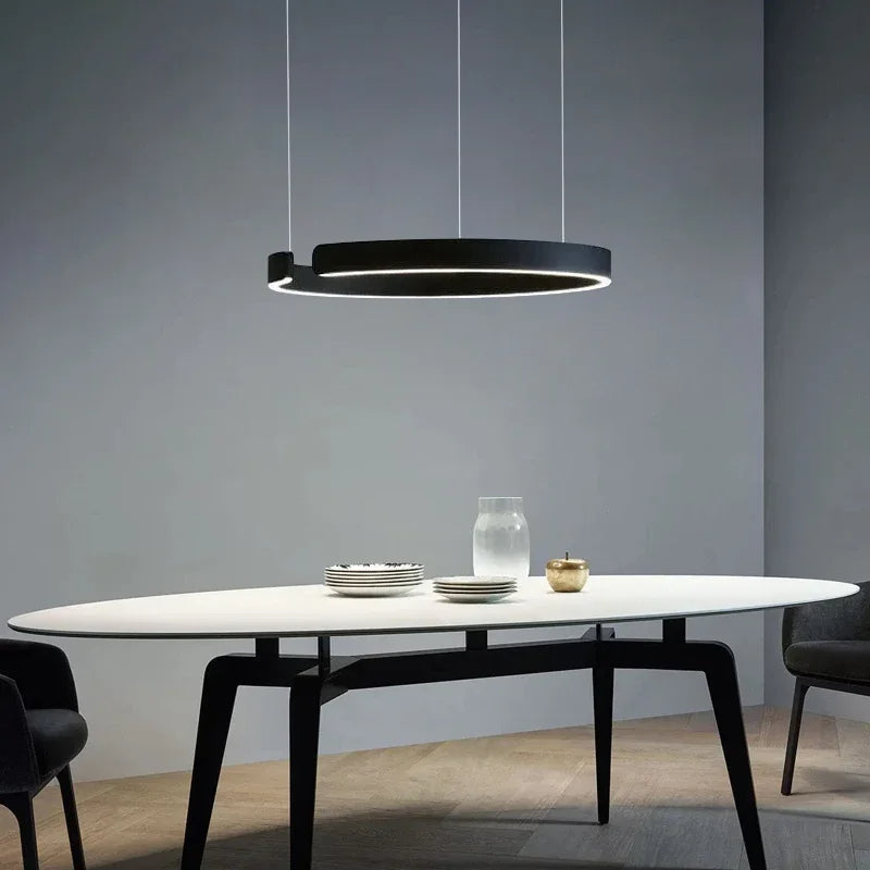 Pendant Lamp | Brushed Metal & Polished Metal | Circular Silhouette | Urban Living Space