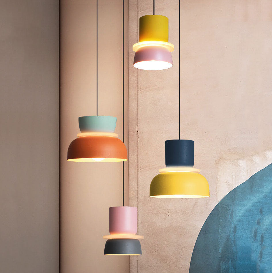 Modern Minimalist Metal Pendant Light – Contemporary LED Ceiling Hanging Fixture
