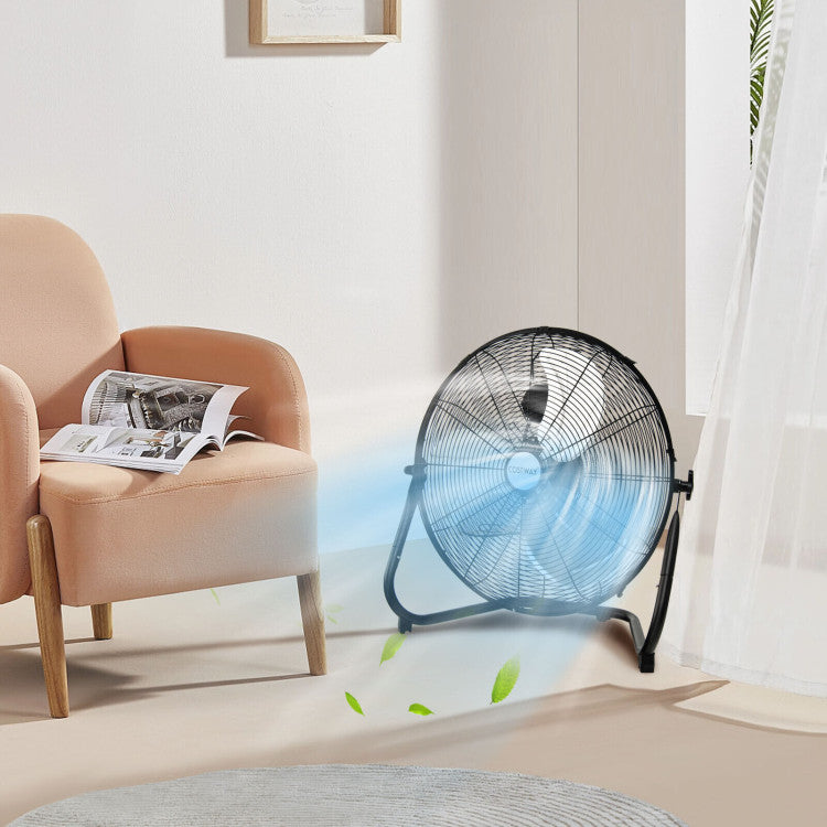 High-Speed Industrial Floor Fan - Durable Metal Design with Adjustable Tilt & Quiet Operation