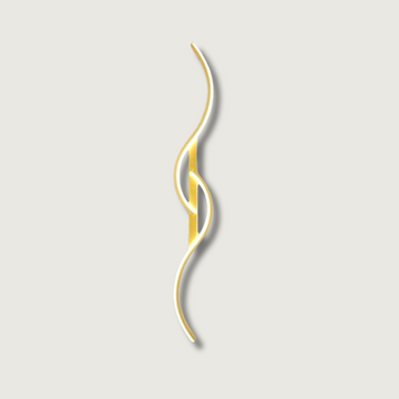 Modern LED Wall Sculpture Light – Minimalist Curved Design in Metal & Aluminium