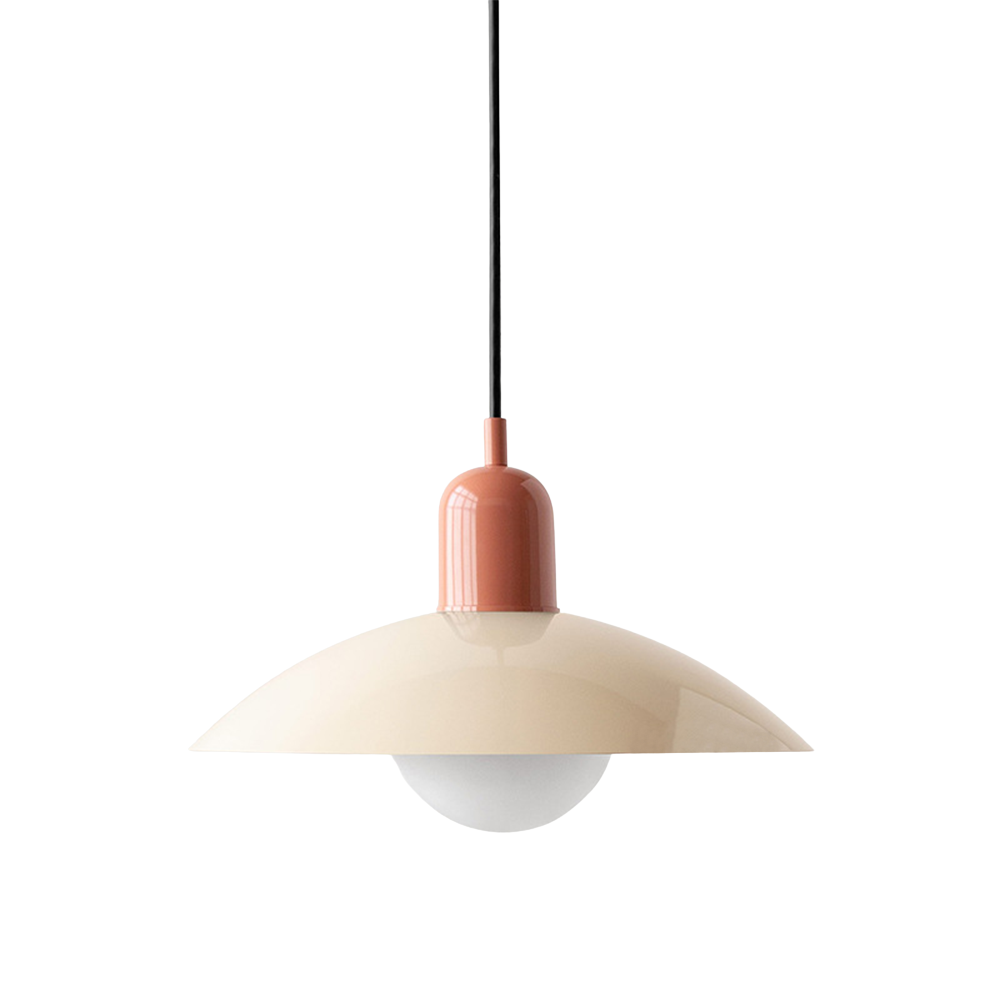 Pendant Lamp | Metal | Wide Dome Shade & Matte Finish | Modern Living Room