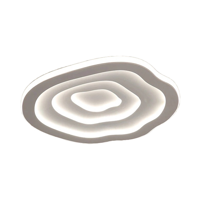 Ceiling Light | Acrylic & LED | Wavy Circular Flushmount | Modern Living Room