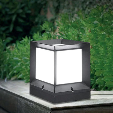 Modern Minimalist Outdoor Cube Lamp – Durable Aluminum Garden Light Fixture