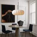 Pendant Lamp | Silk & Metal | Soft Ambient Lighting | Living Room Accent