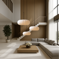 Pendant Lamp | Silk & Metal | Soft Ambient Lighting | Living Room Accent