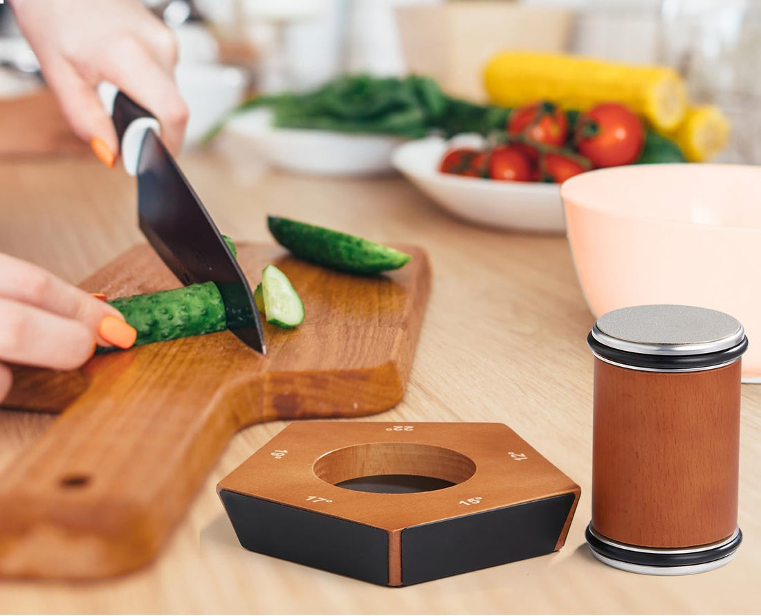 Diamond Knife Sharpener with Ergonomic Handle & Precision Angles